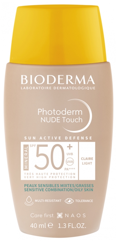 Bioderma Tónovaný fluid pro smíšenou až mastnou pleť Photoderm Nude Touch Mineral SPF 50+ (Fluid) 40 ml Gold