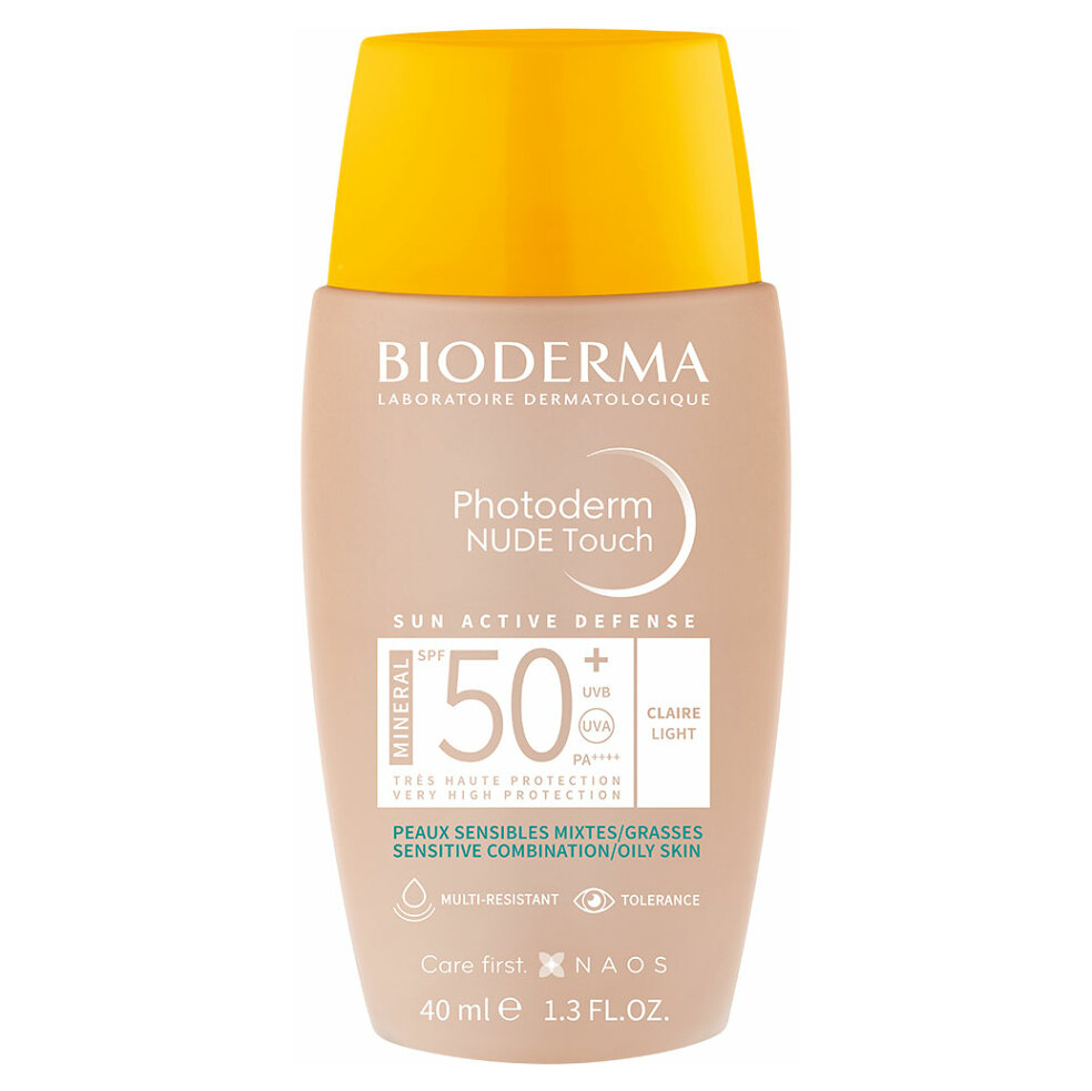 Bioderma Tónovaný ochranný fluid s efektem přirozeného make-upu SPF 50 Photoderm Nude Touch Mineral 40 ml Light