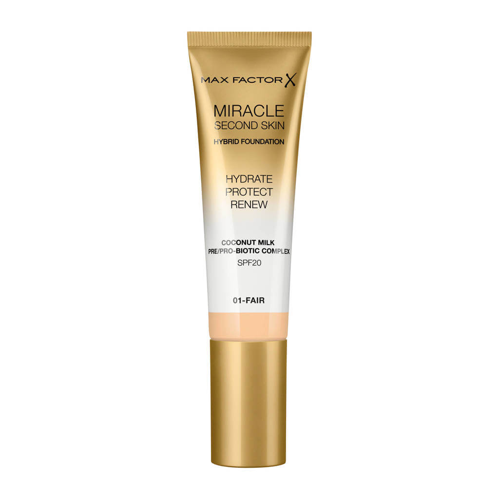 Max Factor Pečující make-up pro přirozený vzhled pleti Miracle Touch Second Skin SPF 20 (Hybrid Foundation) 30 ml 06 Golden Medium