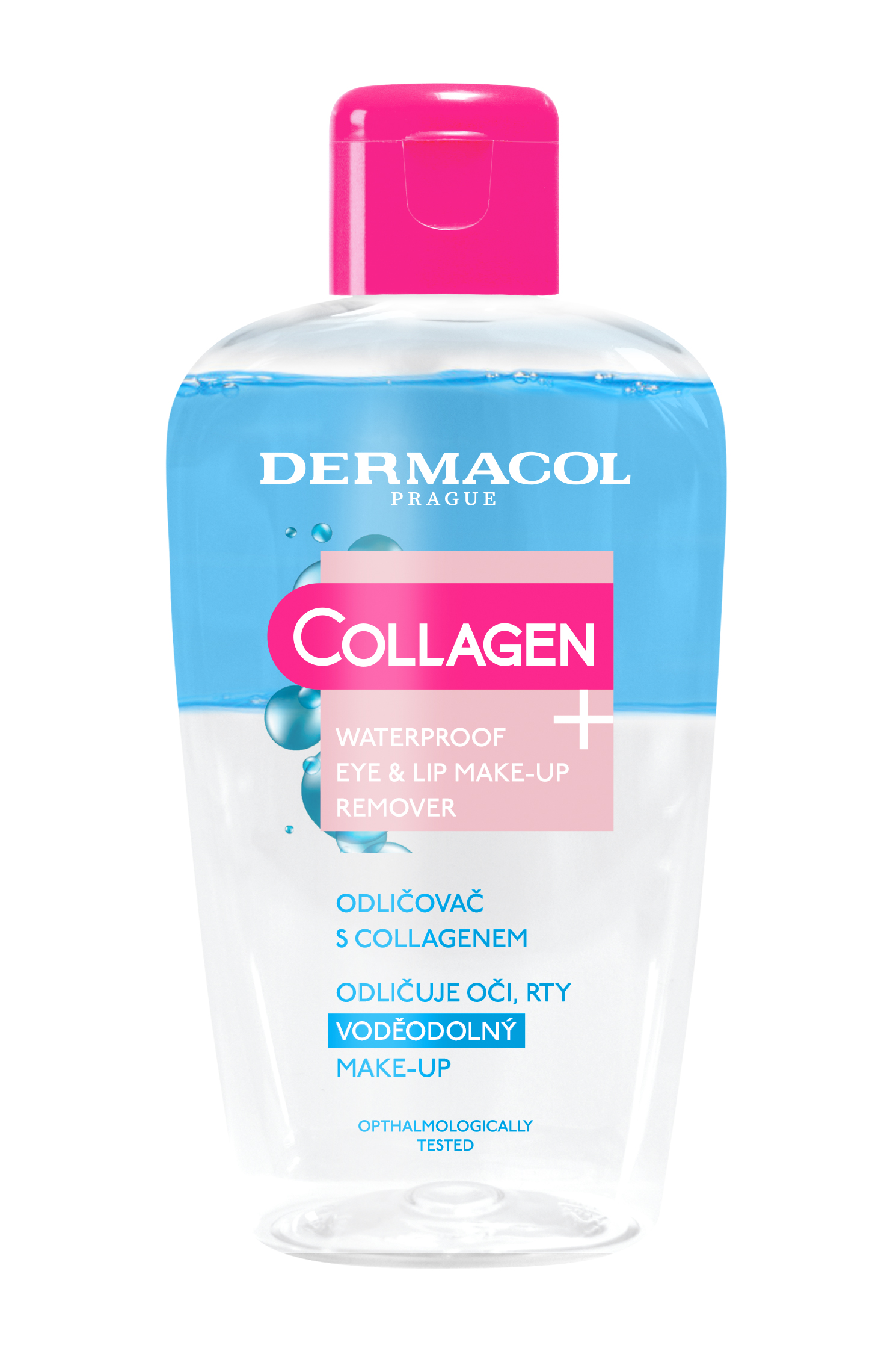 Dermacol Dvoufázový odličovač voděodolného make-upu Collagen Plus (Waterproof Eye & Lip Make-Up Remover) 150 ml