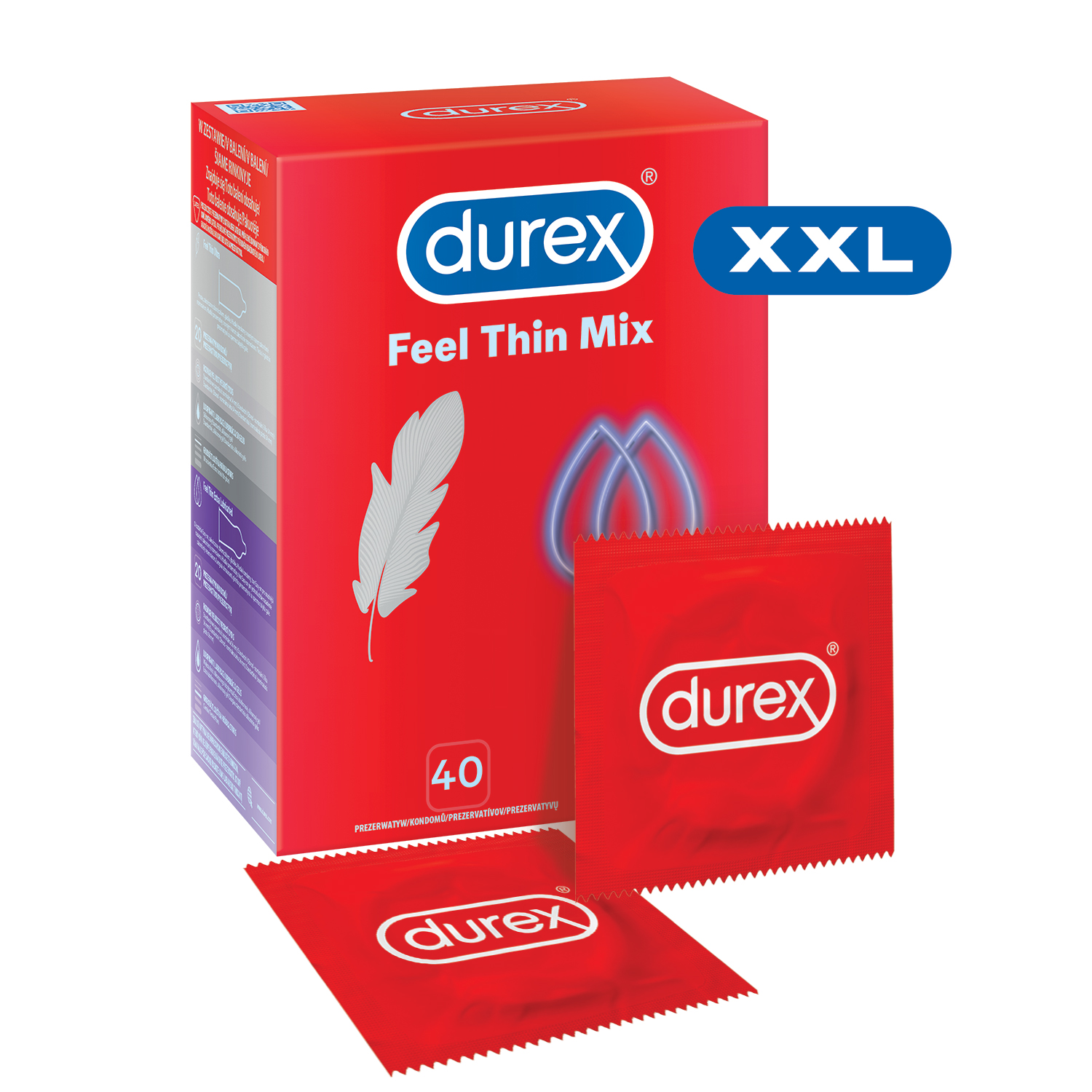 Durex Kondomy Feel Thin MIX 40 ks