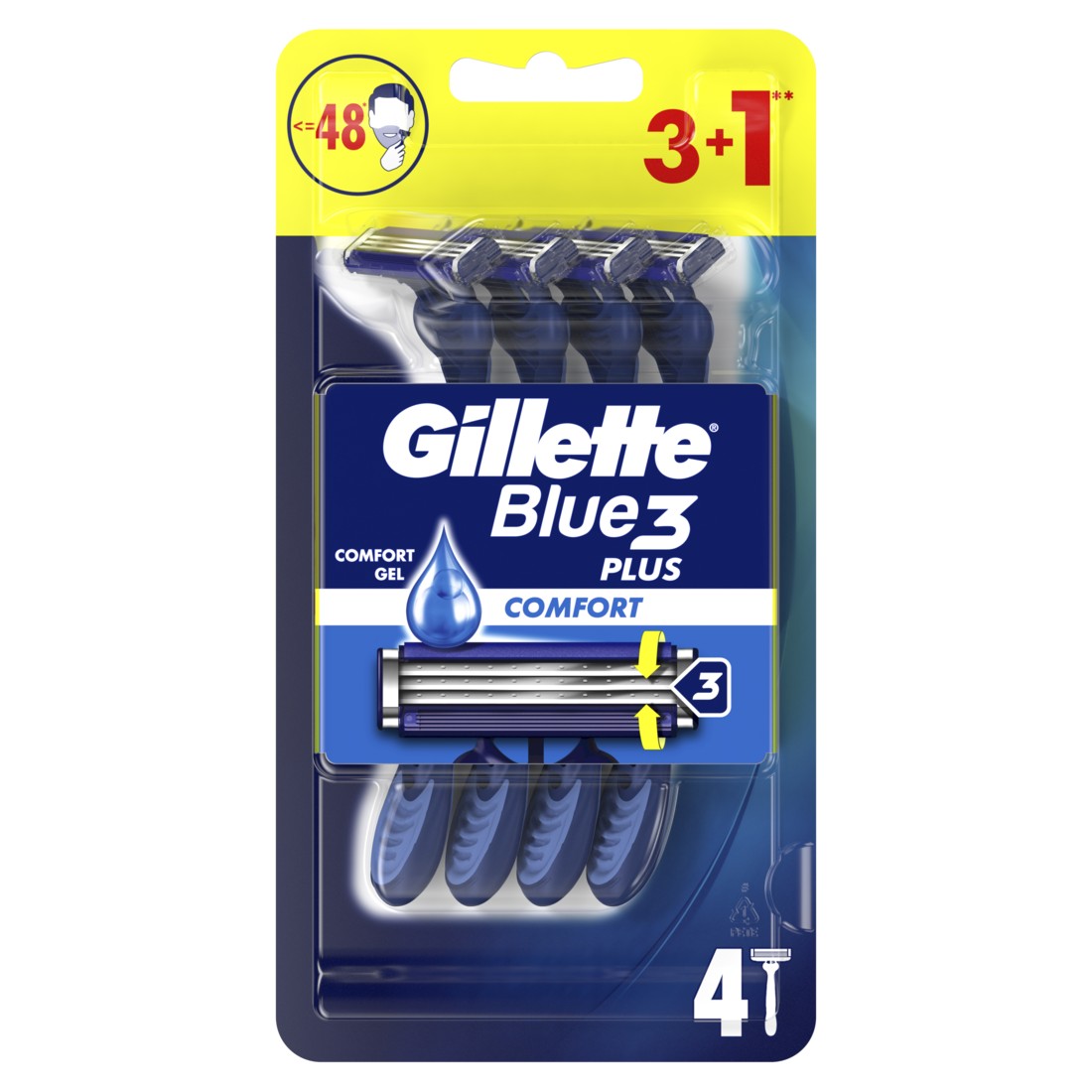 Gillette Jednorázová holítka Blue3 Plus Comfort 3+1 ks