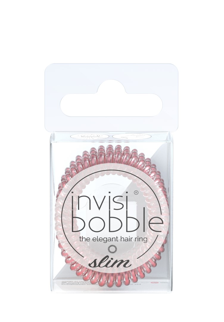 Invisibobble Tenká spirálová gumička do vlasů Slim Bella Rosa Galaxy 3 ks