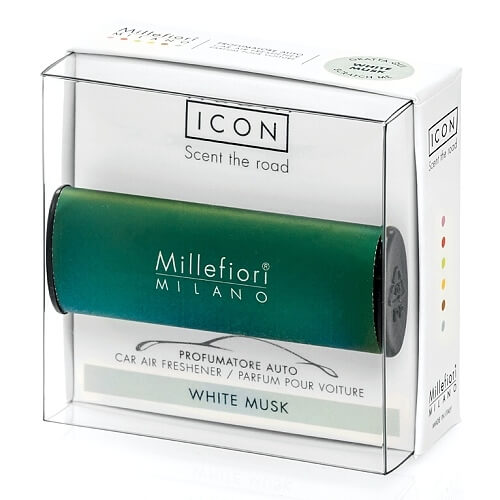 Millefiori Milano Vôňa do auta Icon Classic Biele pižmo 47 g