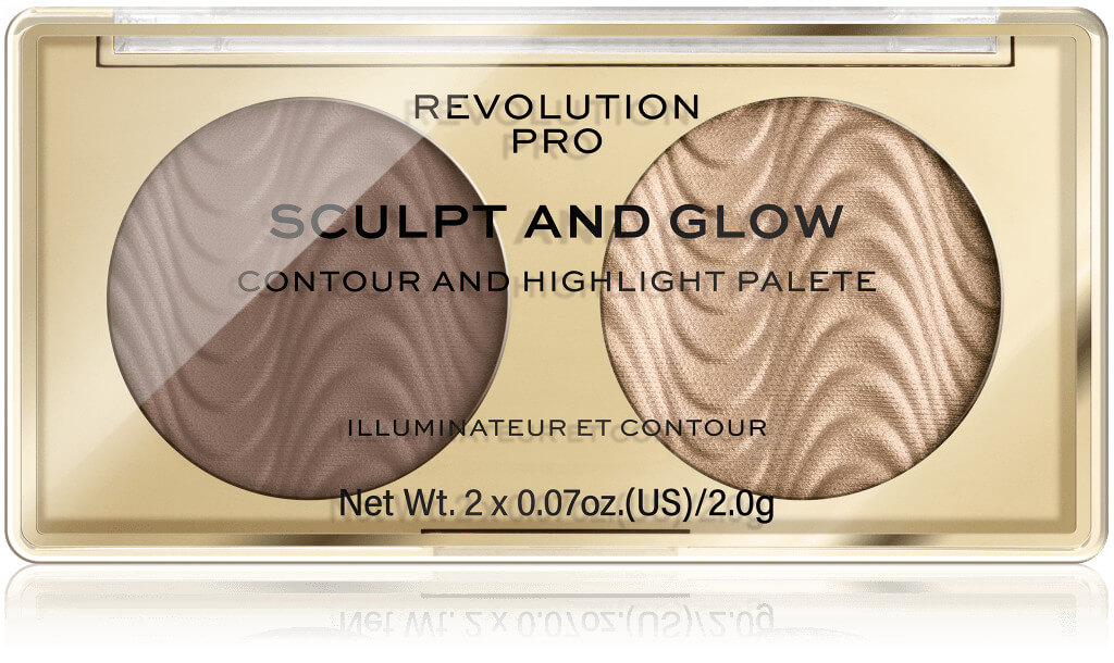 Revolution PRO Konturovací paletka Sculpt and Glow Savanna Nights PRO (Contour And Highlight Palete) 4 g