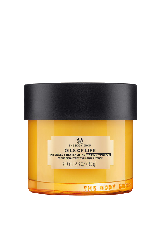 The Body Shop Noční revitalizační pleťový krém Oils Of Life (Intensely Revitalising Sleeping Cream) 80 ml