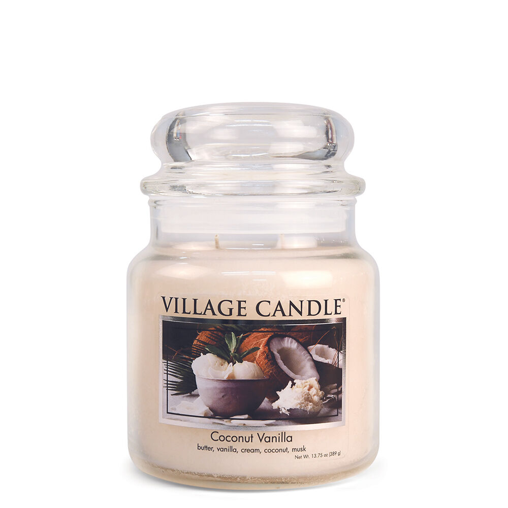 Village Candle Vonná svíčka ve skle Coconut Vanilla 389 g