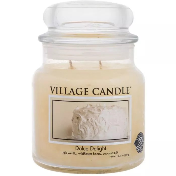 Village Candle Vonná svíčka ve skle Sametové potěšení (Dolce Delight) 389 g
