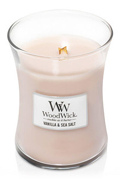 WoodWick Vonná sviečka váza Vanilla & Sea Salt 275 g