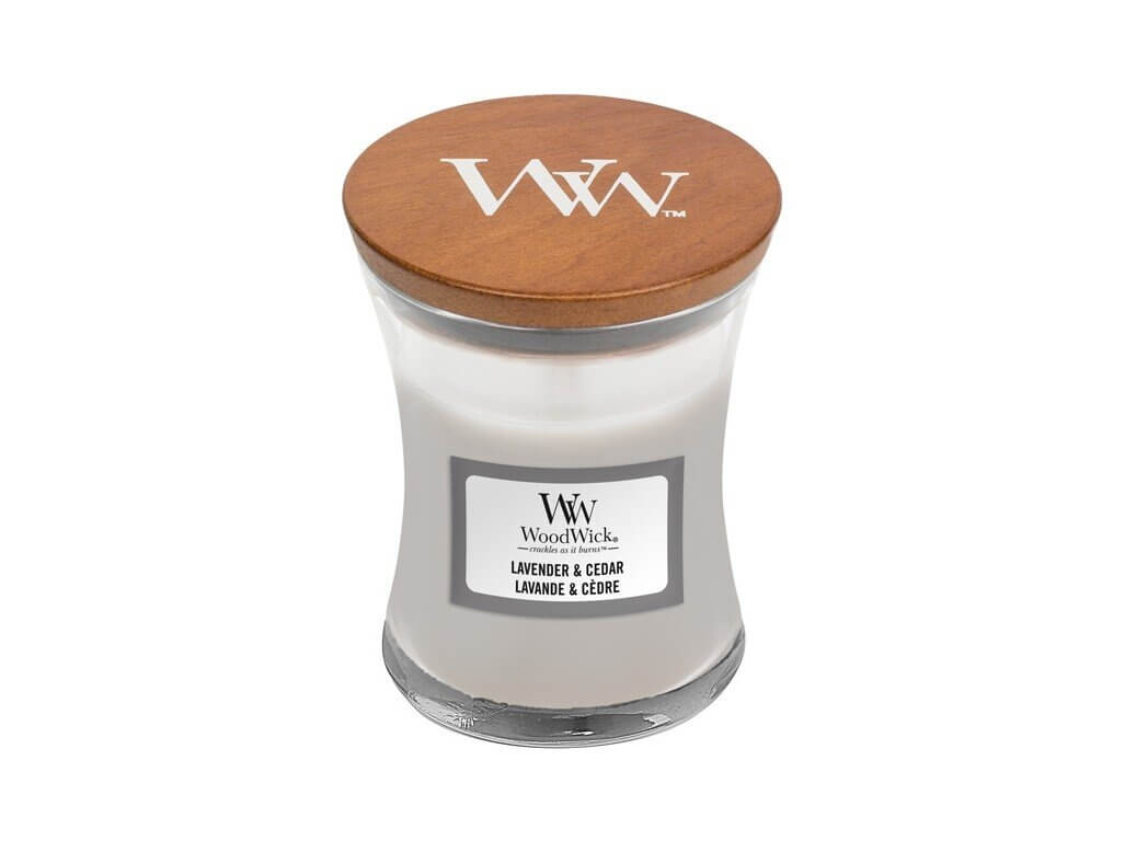 WoodWick Vonná sviečka váza Lavender & Cedar 85 g