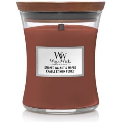 WoodWick Vonná sviečka váza strednej Smoked Walnut & Maple 275 g