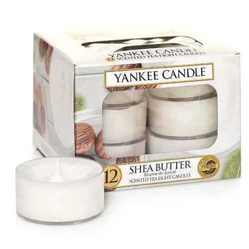 Yankee Candle Aromatické čajové svíčky Shea Butter 12 x 9,8 g