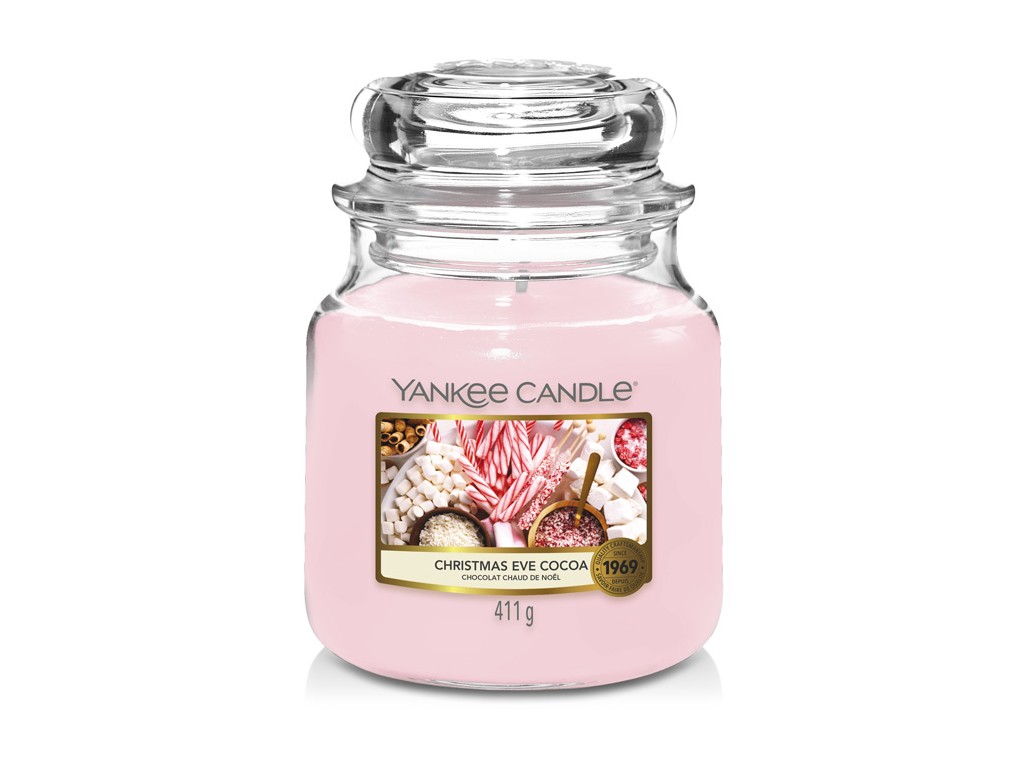 Yankee Candle Aromatická sviečka Classic stredná Christmas Eve Cocoa 411 g
