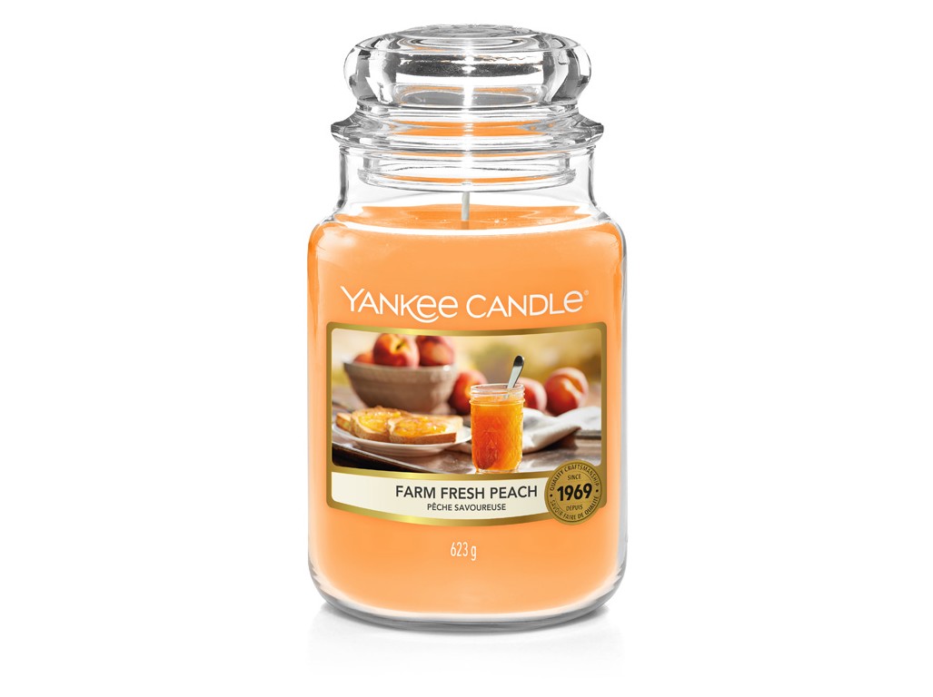 Yankee Candle Aromatická svíčka Classic velká Farm Fresh Peach 623 g