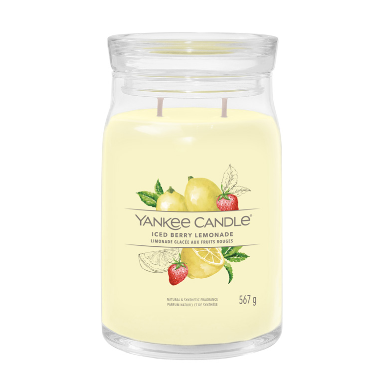 Yankee Candle Aromatická svíčka Signature sklo velké Iced Berry Lemonade 567 g