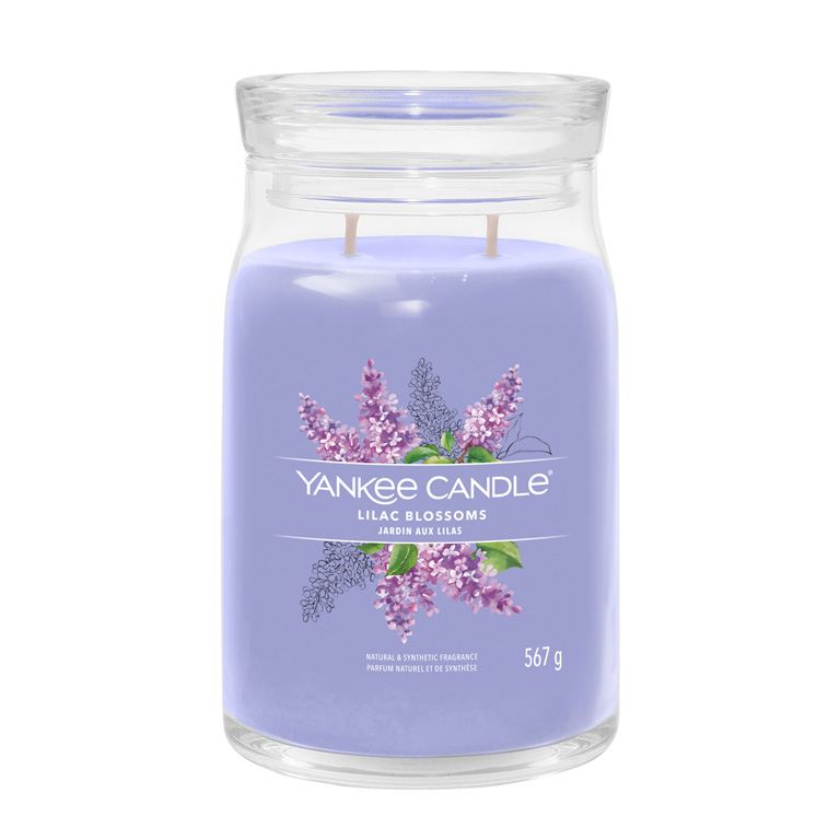 Yankee Candle Aromatická svíčka Signature sklo velké Lilac Blossoms 567 g