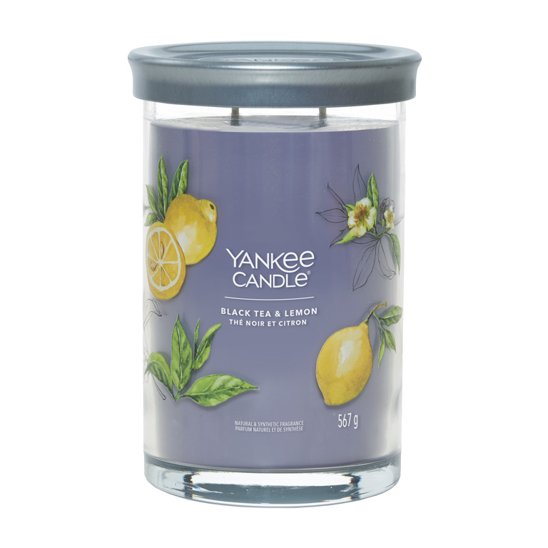 Yankee Candle Aromatická sviečka Signature tumbler veľký Black Tea & Lemon 567 g