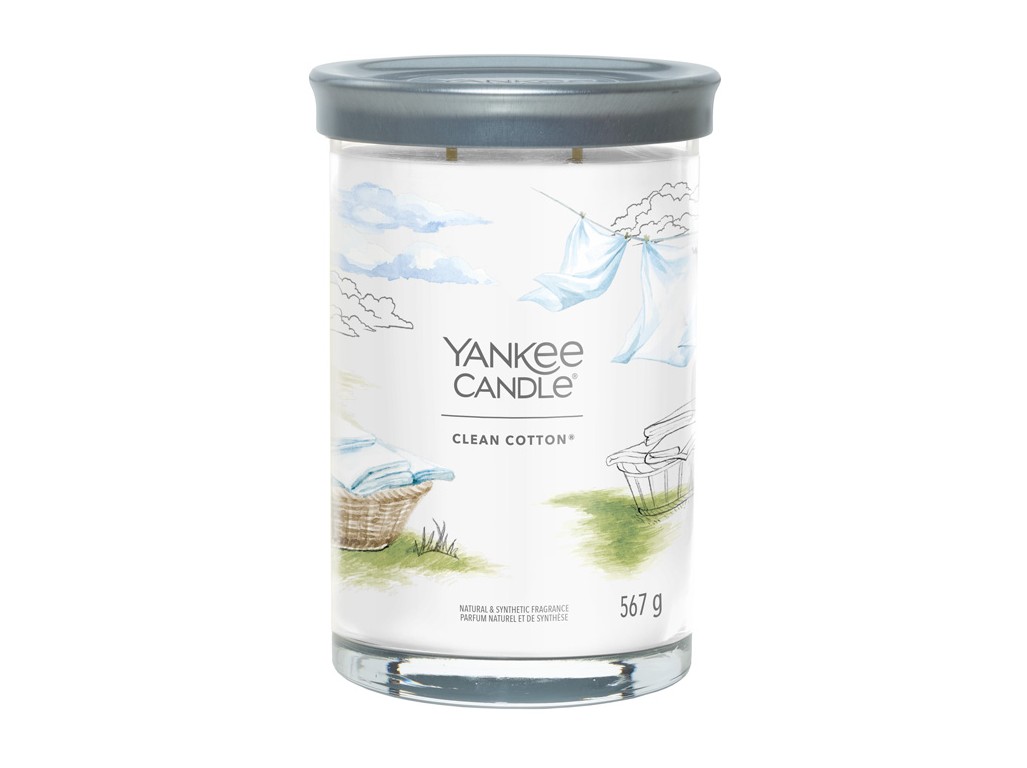 Yankee Candle Aromatická svíčka Signature tumbler velký Clean Cotton 567 g