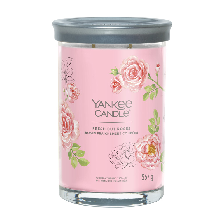Yankee Candle Aromatická sviečka Signature tumbler veľký Fresh Cut Rose s 567 g