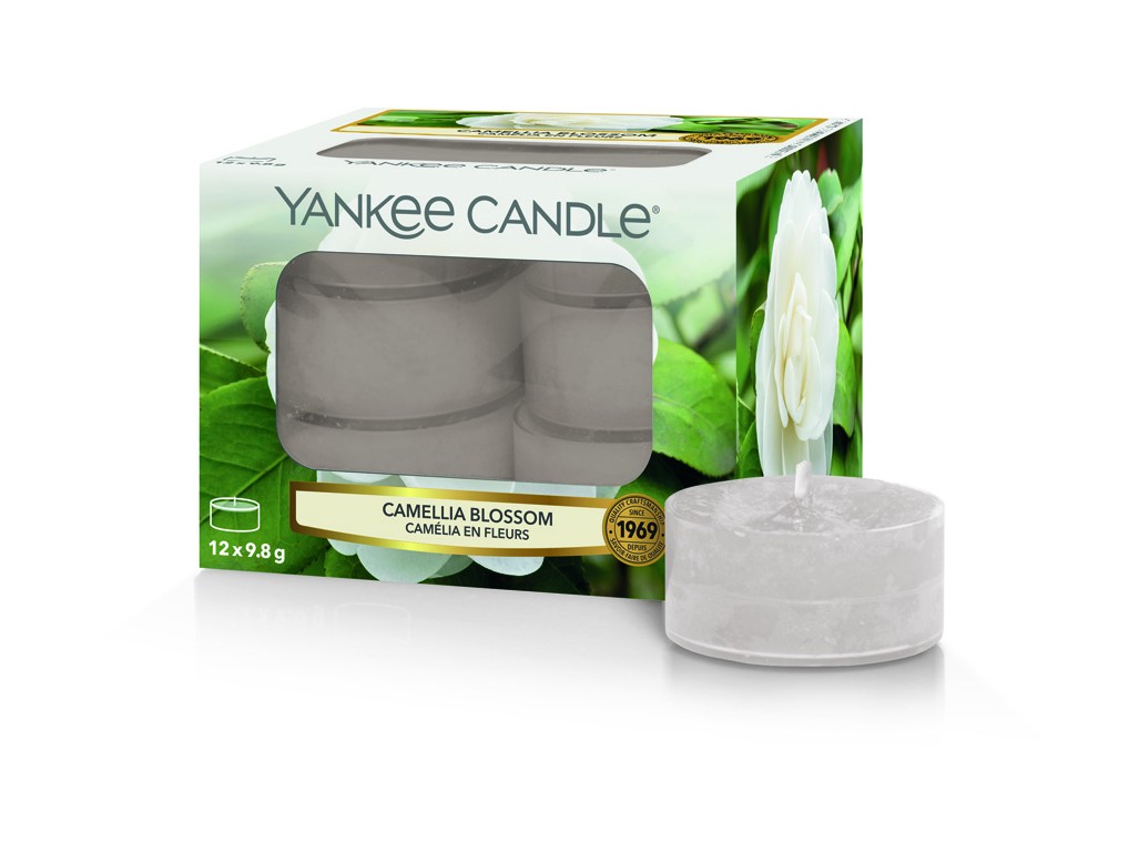 Yankee Candle Aromatické čajové svíčky Camellia Blossom 12 x 9,8 g