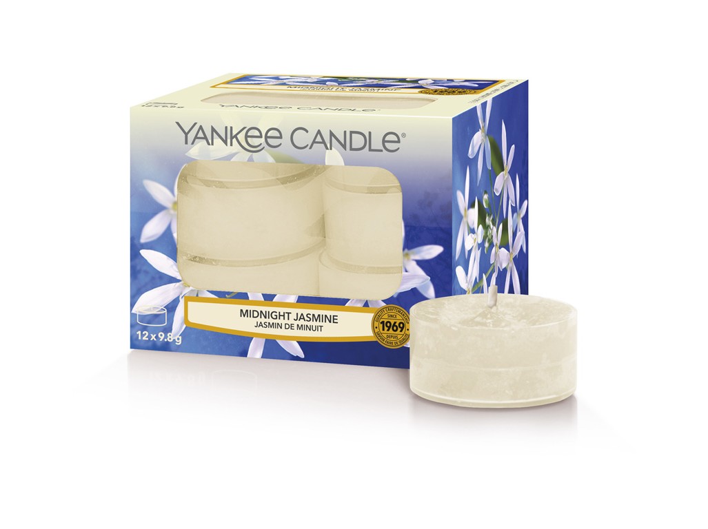 Yankee Candle Aromatické čajové svíčky Midnight Jasmine 12 x 9,8 g