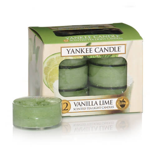 Yankee Candle Aromatické čajové svíčky Vanilla Lime 12 x 9,8 g