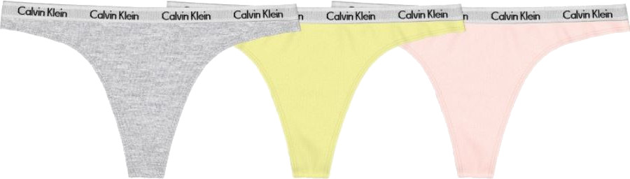 Calvin Klein 3 PACK - dámská tanga PLUS SIZE QD3800E-13X XL