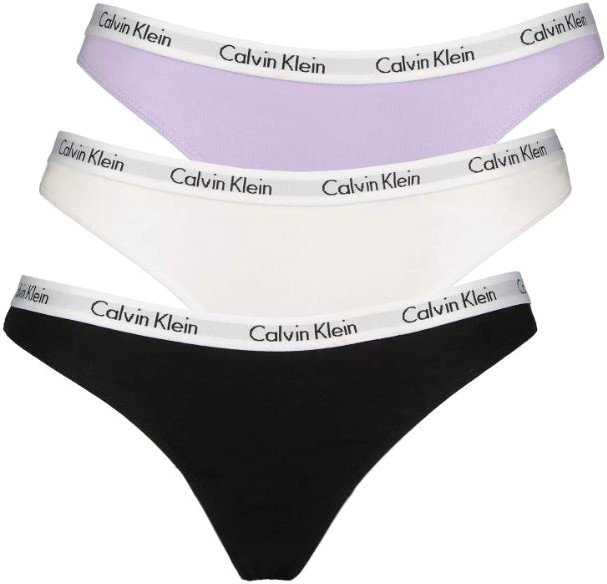 Calvin Klein 3 PACK - dámská tanga PLUS SIZE QD3800E-HVN 3XL
