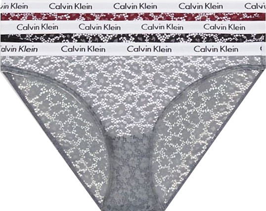 Calvin Klein 3 PACK - dámské kalhotky Bikini QD3926E-BP7 XS