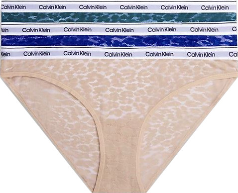 Calvin Klein 3 PACK - dámské kalhotky Bikini QD5069E-GP8 S