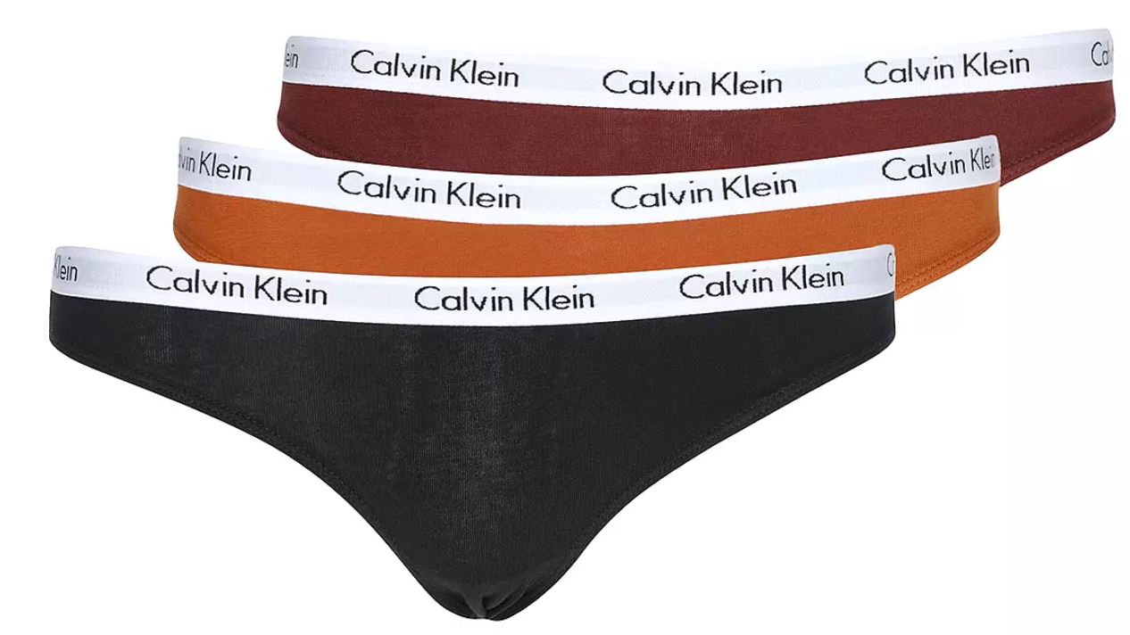 Calvin Klein 3 PACK - dámske nohavičky Bikini QD5146E-HVT XS