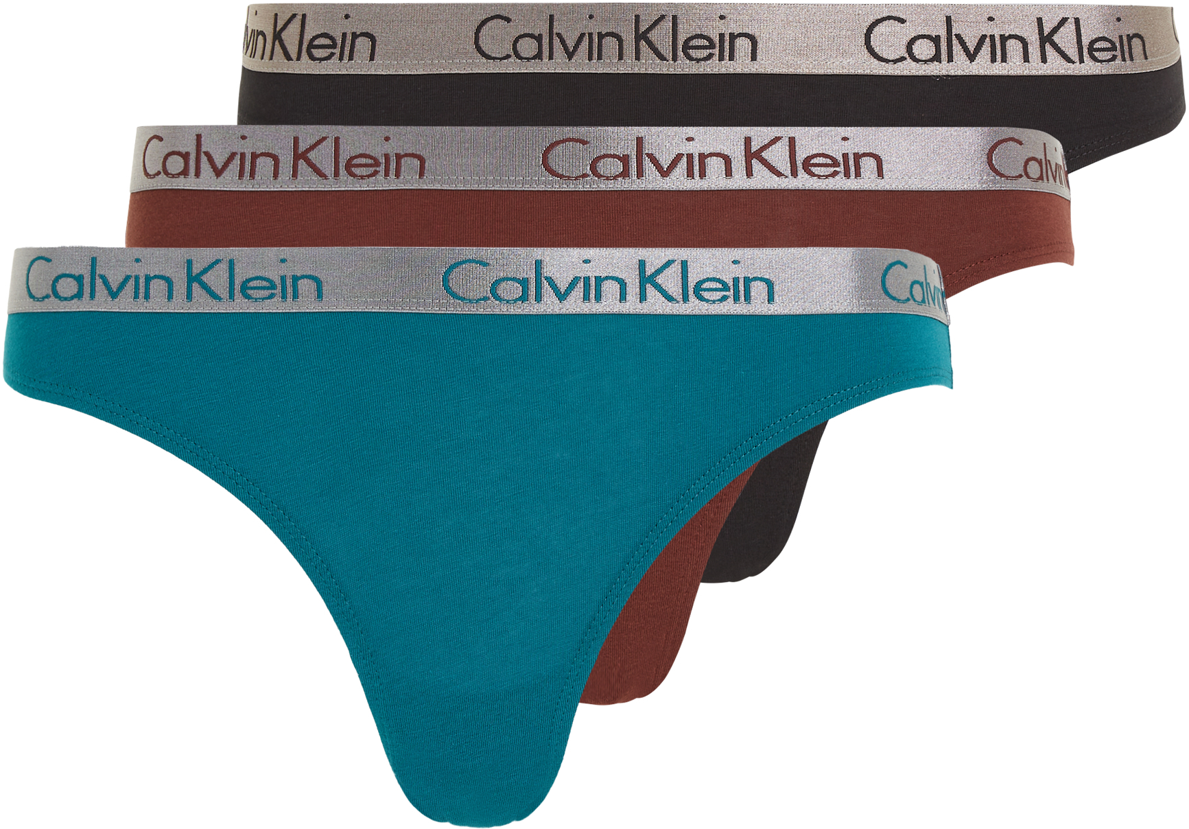 Calvin Klein 3 PACK - dámske nohavičky Bikini QD3561E-IIL XS