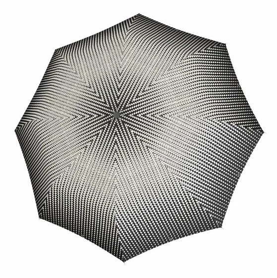 Doppler Dámský skládací deštník Magic Black&White Traced 7441465BW01