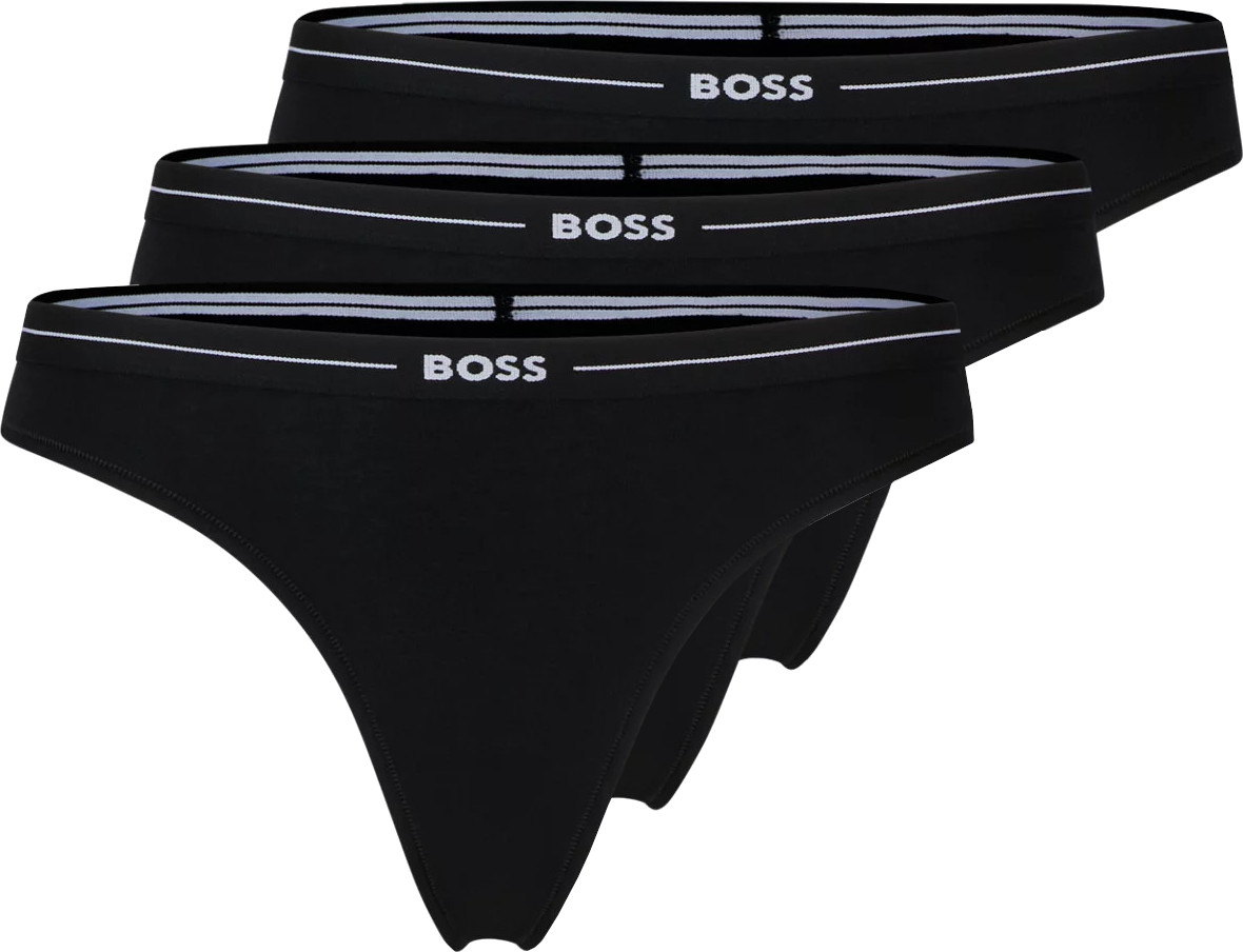 Hugo Boss 3 PACK - dámská tanga BOSS 50510030-001 XL