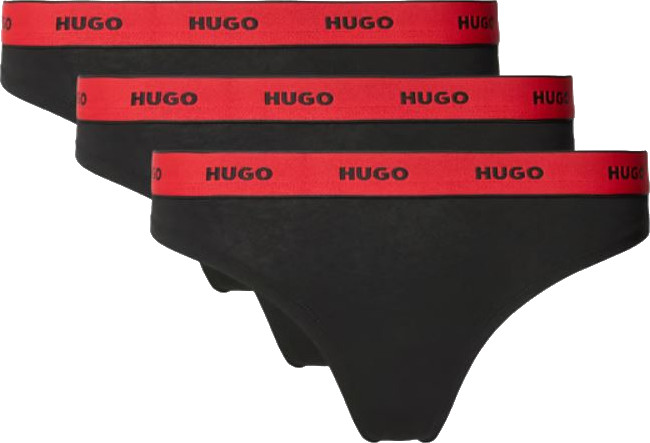 Hugo Boss 3 PACK - dámske tangá HUGO 50480150-005 M