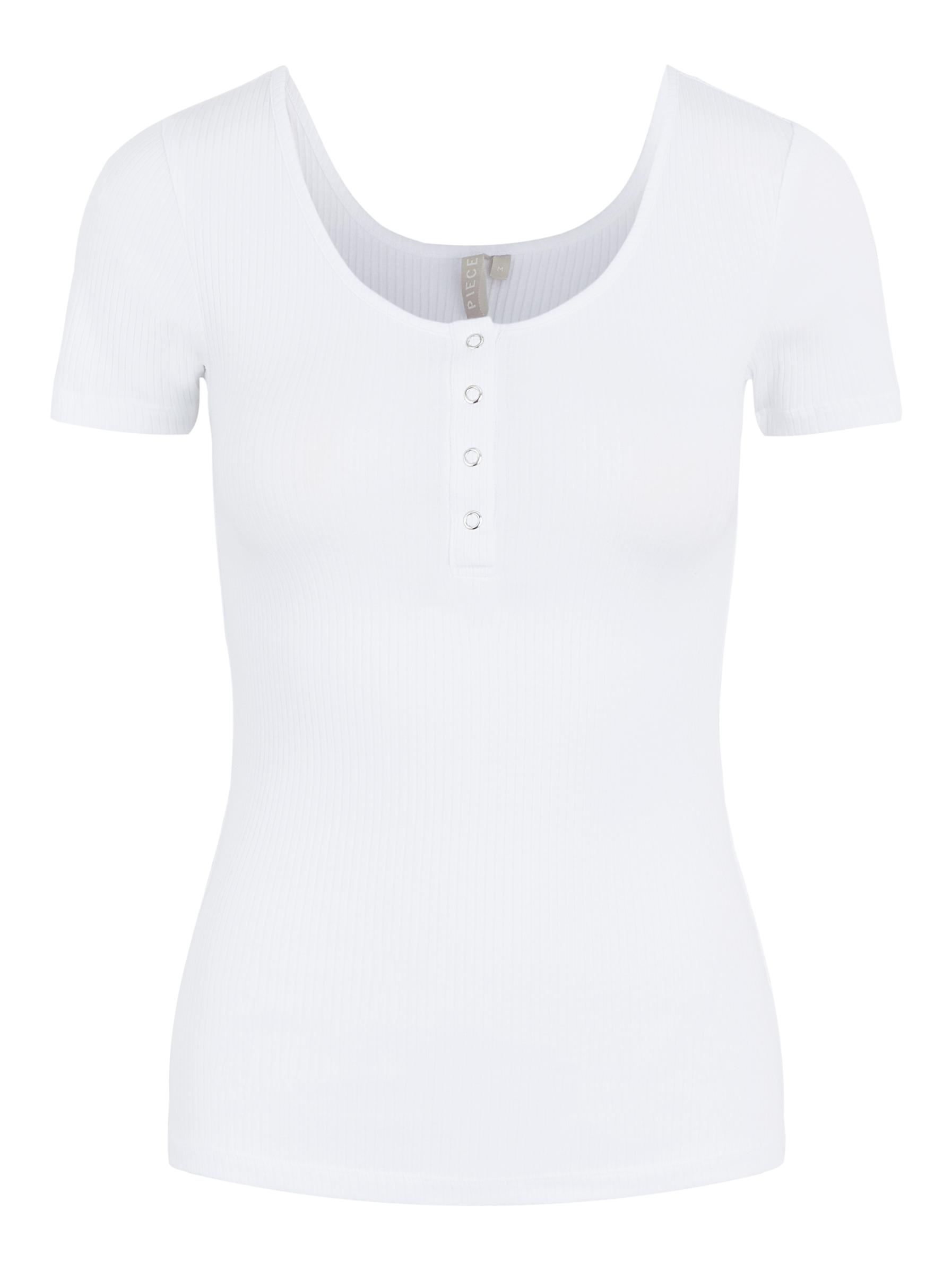 Pieces Dámske tričko PCKITTE Slim Fit 17101439 Bright White XS