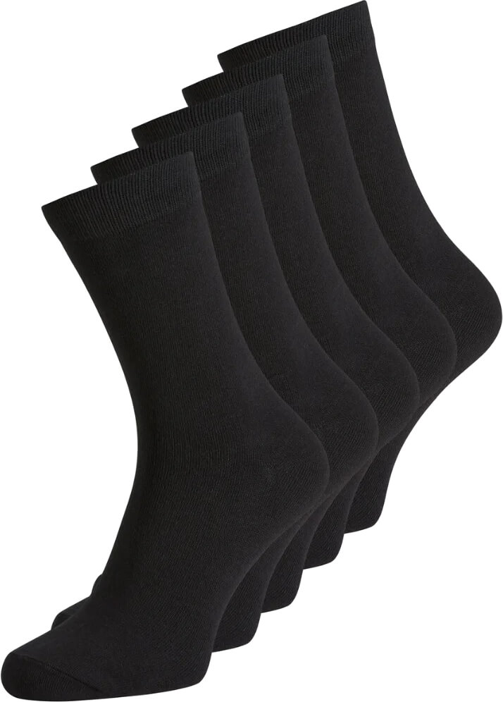 Jack&Jones 5 PACK - pánske ponožky JACJENS 12113085 Black