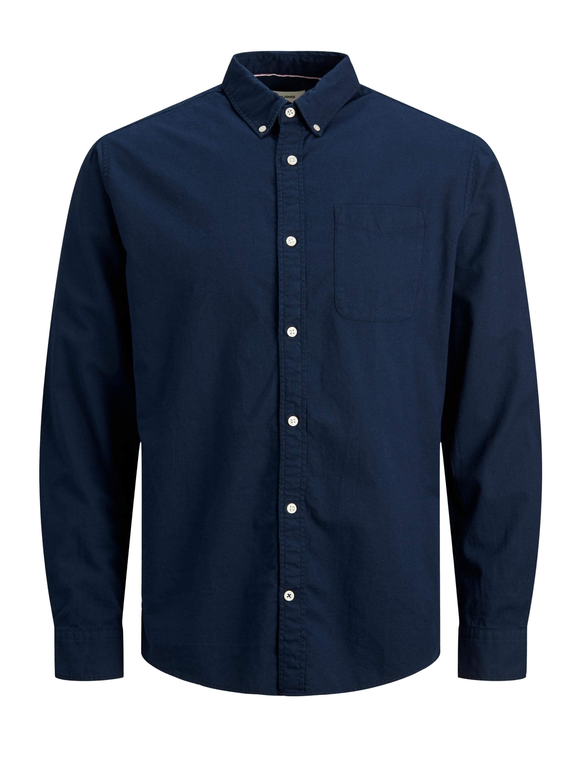 Jack&Jones Pánská košile JJEOXFORD Slim Fit 12182486 Navy blazer L