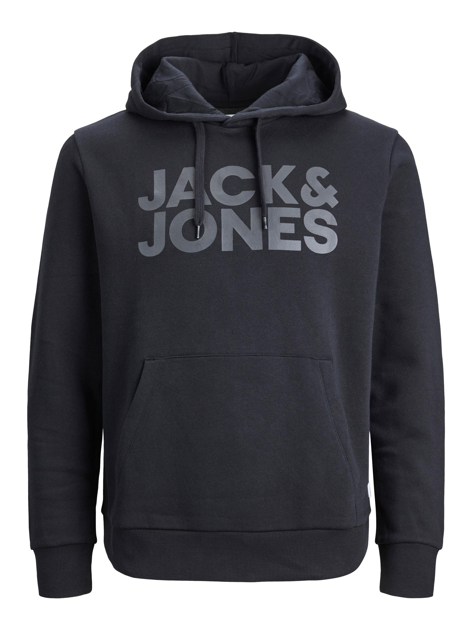 Jack&Jones Pánská mikina JJECORP Regular Fit 12152840 Black/Large Prin XL