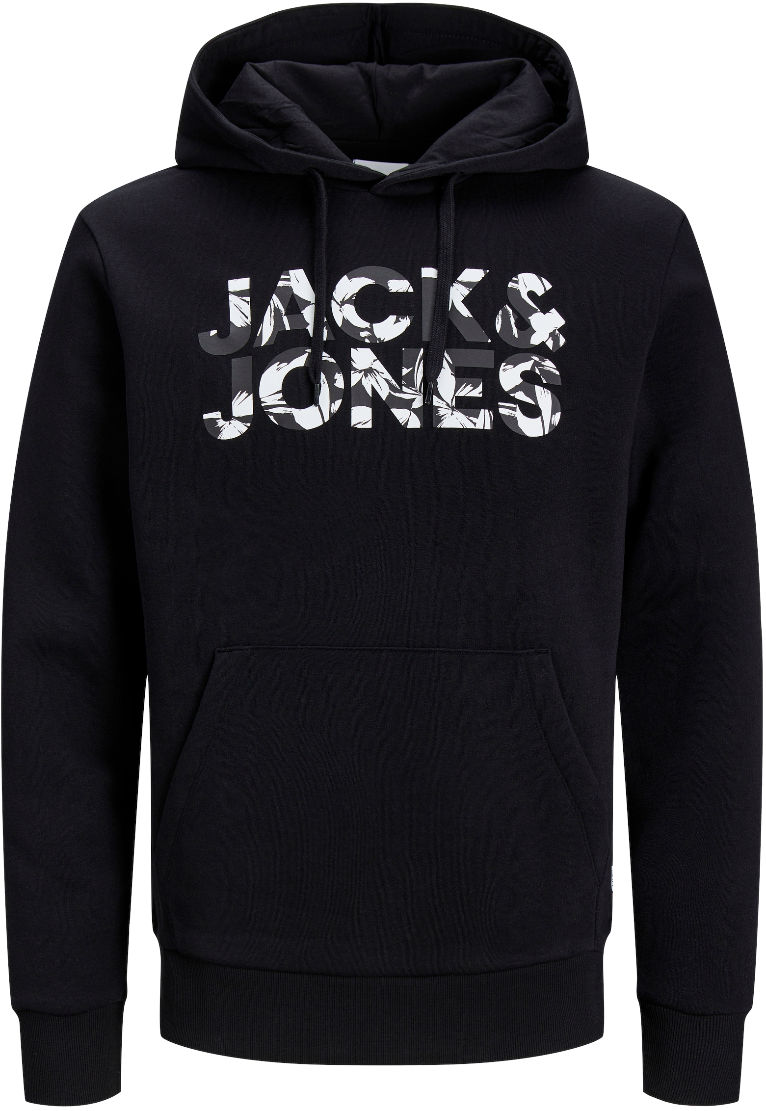 Jack&Jones Pánska mikina JJEJEFF Stan dard Fit 12250682 Black S