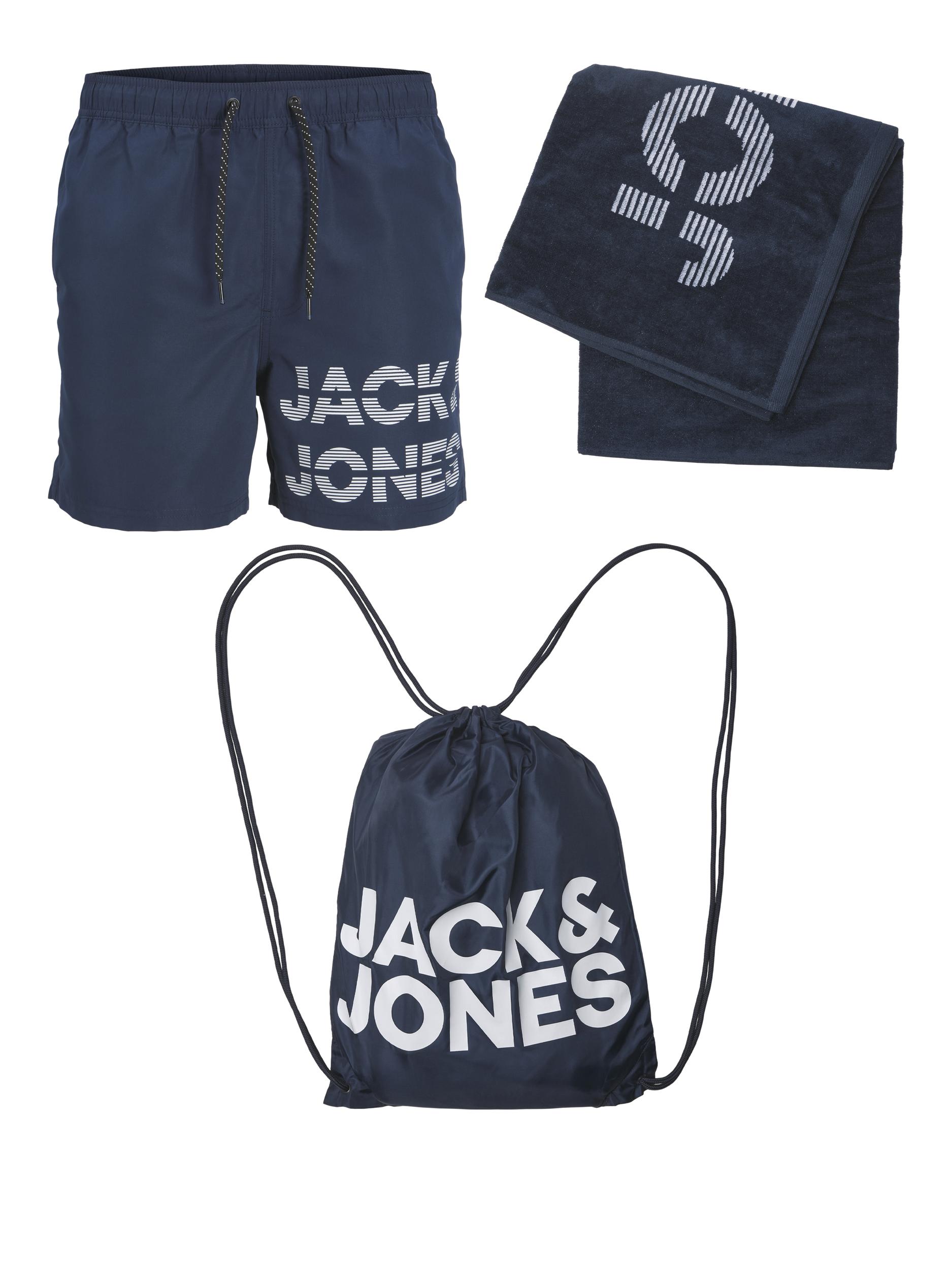 Jack&Jones Pánská sada - koupací kraťasy, osuška a vak JPSTSUMMER Regular Fit 12235500 Navy Blazer M