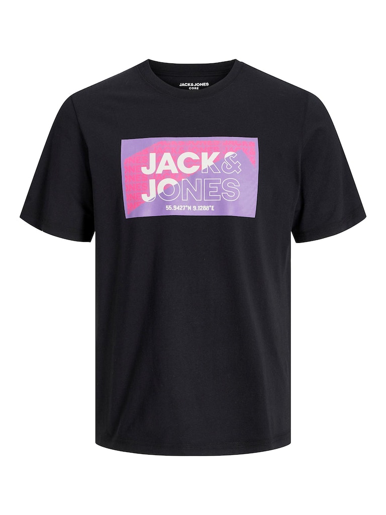 Jack&Jones Pánske tričko JCOLOGAN Standard Fit 12242492 black M