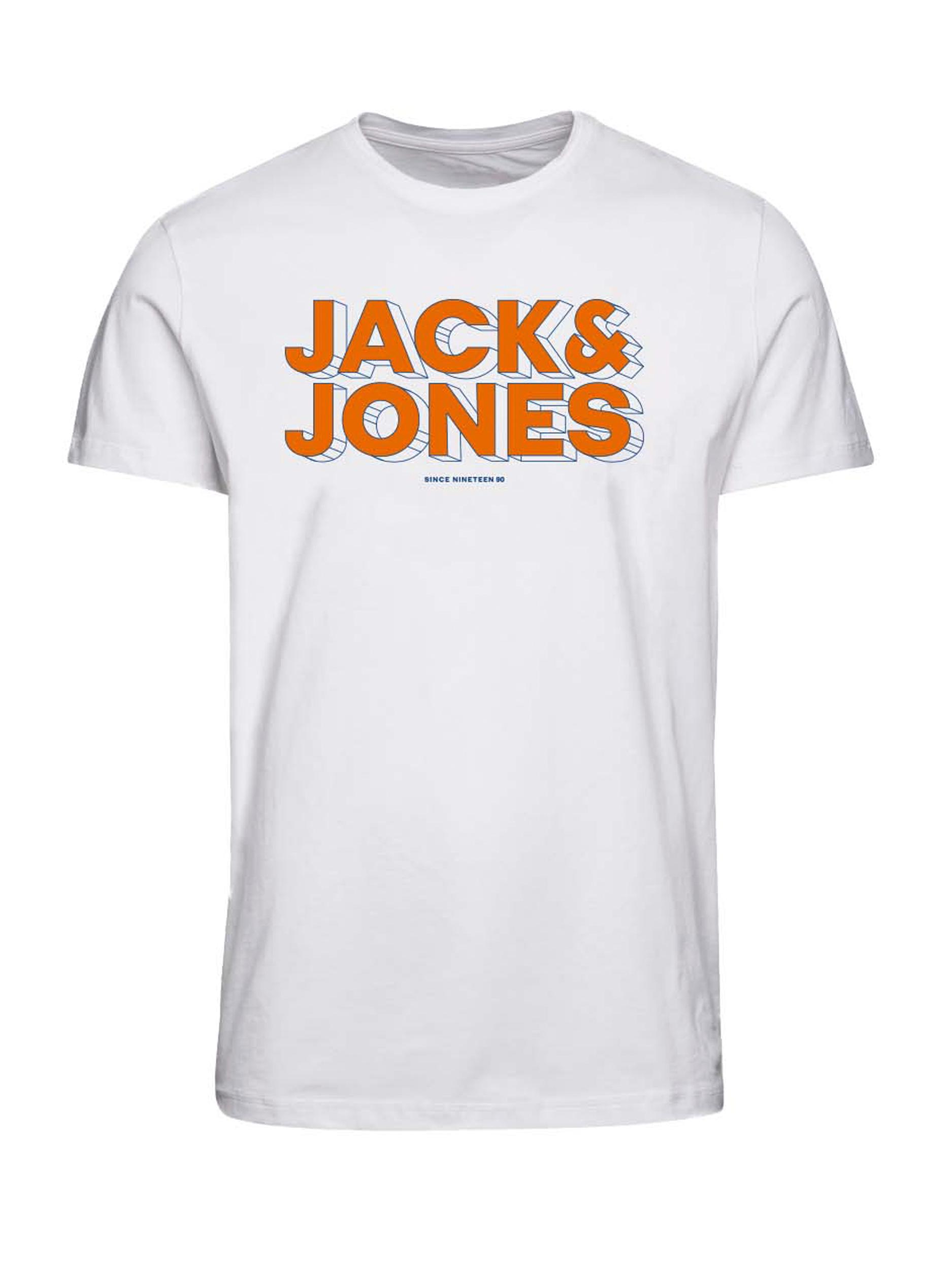 Jack&Jones Pánske tričko JCOSPACE Standard Fit 12243940 white XXL