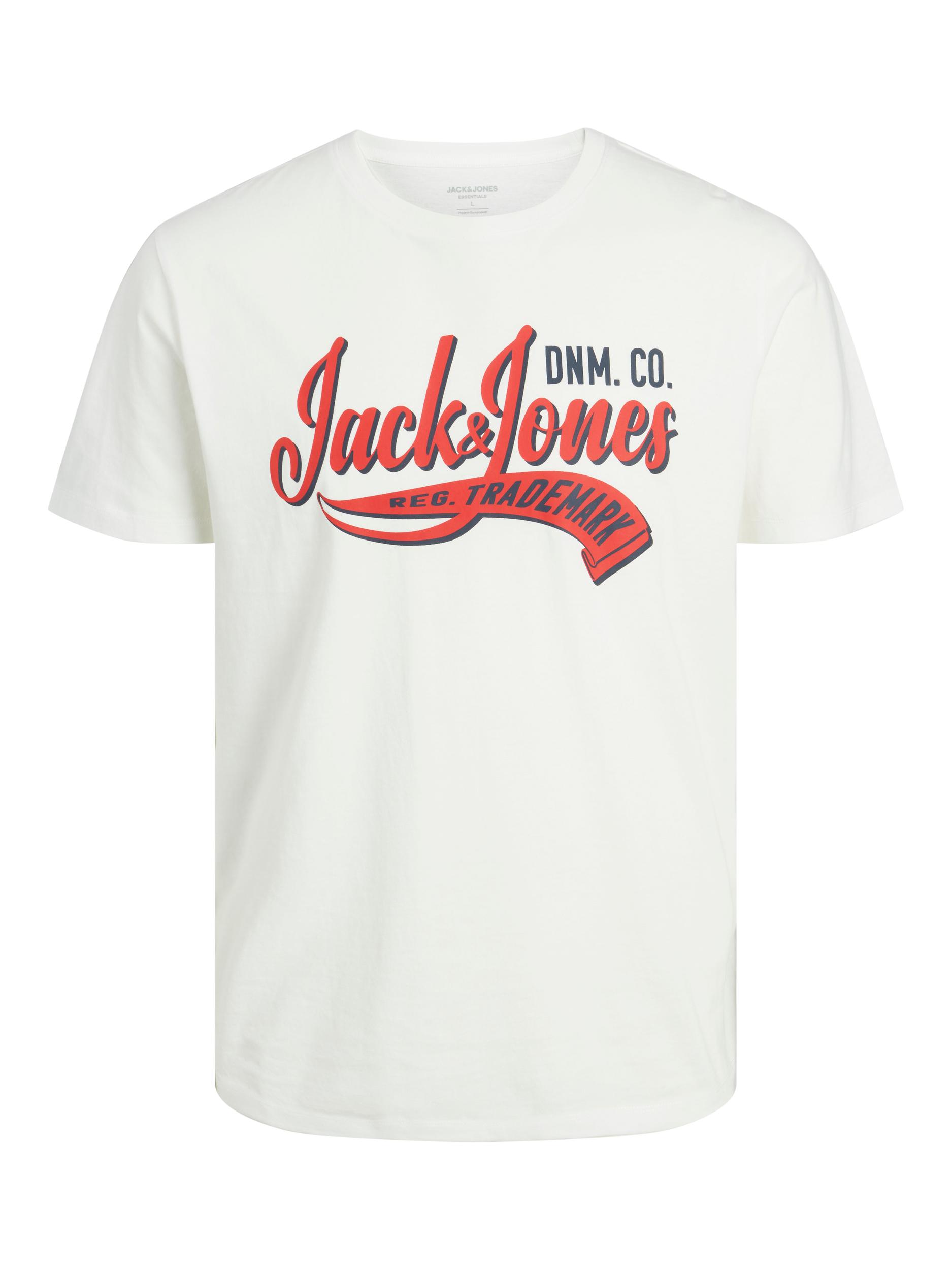 Jack&Jones Pánské triko JJELOGO Standard Fit 12233594 Cloud Dancer M
