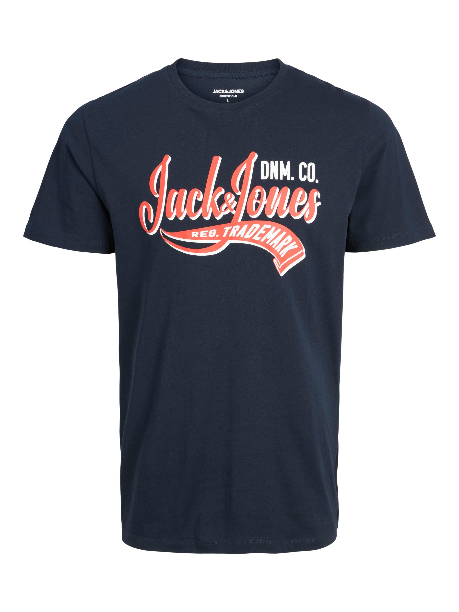 Jack&Jones Pánske tričko JJELOGO Standard Fit 12233594 Navy Blazer M