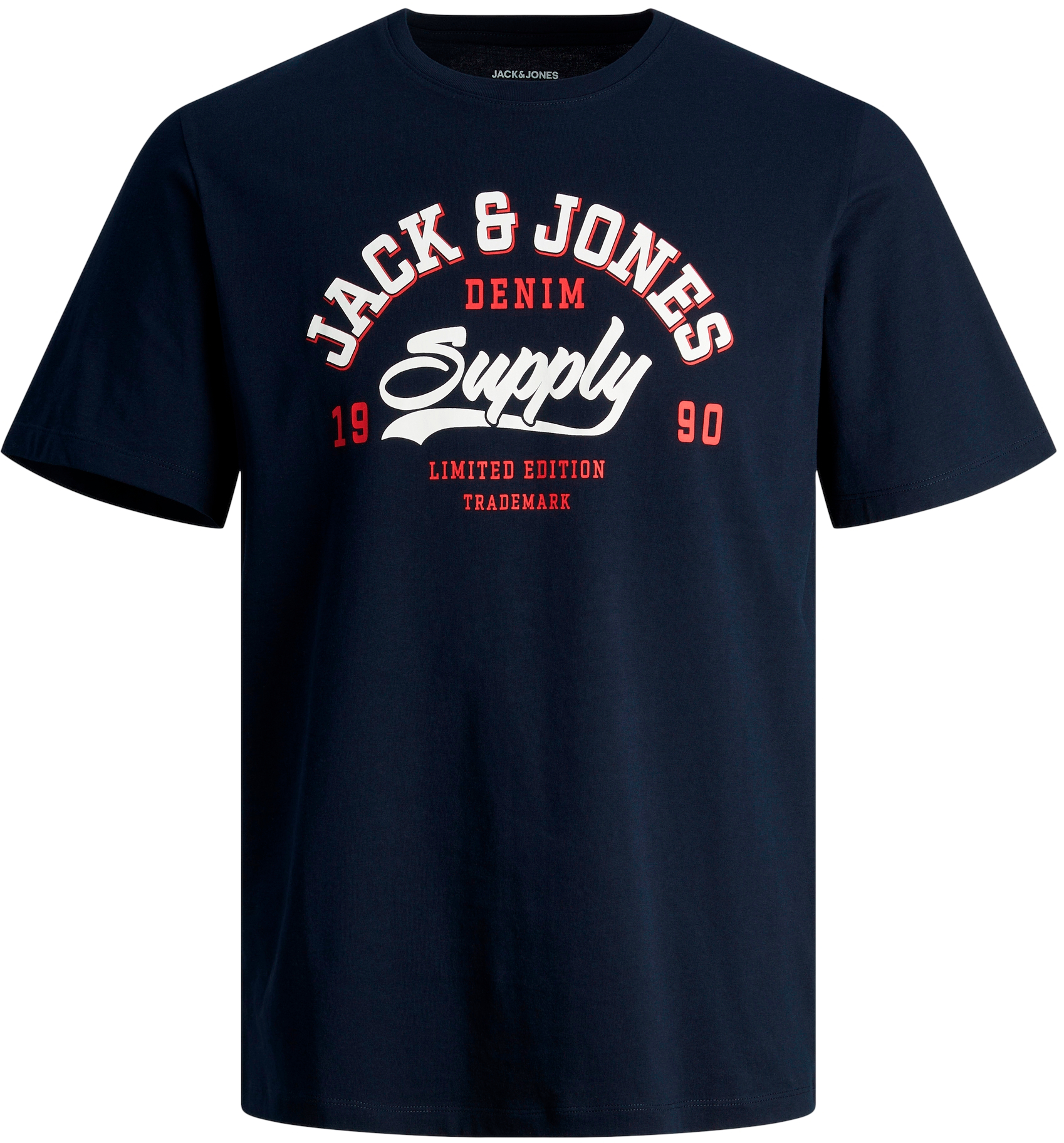Jack&Jones Pánske tričko JJELOGO Standard Fit 12246690 Navy Blazer S