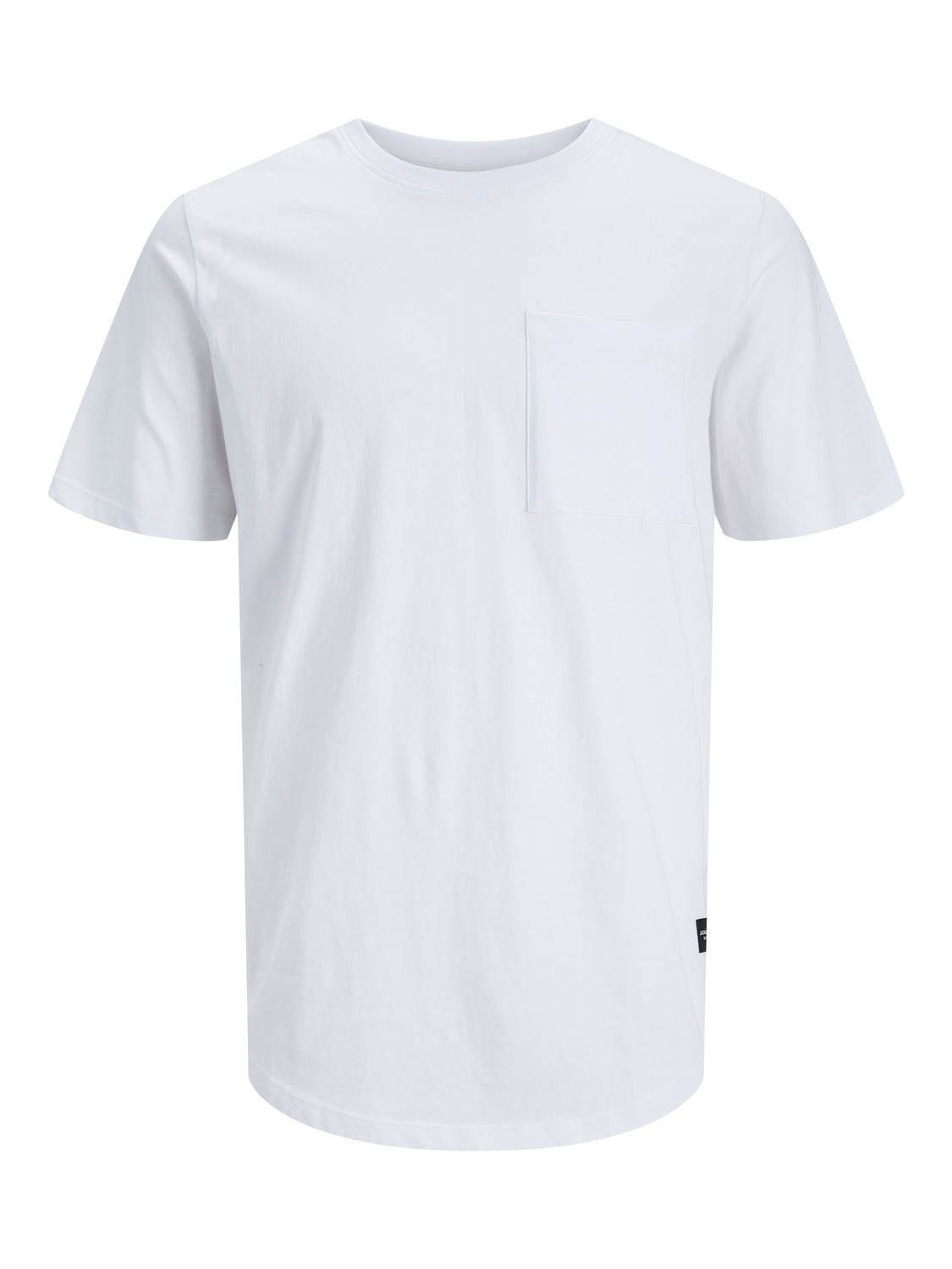 Jack&Jones Pánske tričko JJENOA Long Line Fit 12210945 White XXL