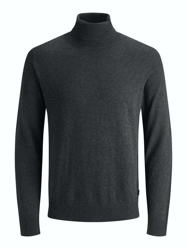 Jack&Jones Pánsky sveter JJEEMIL Regular Fit 12157417 Dark Grey Melange L