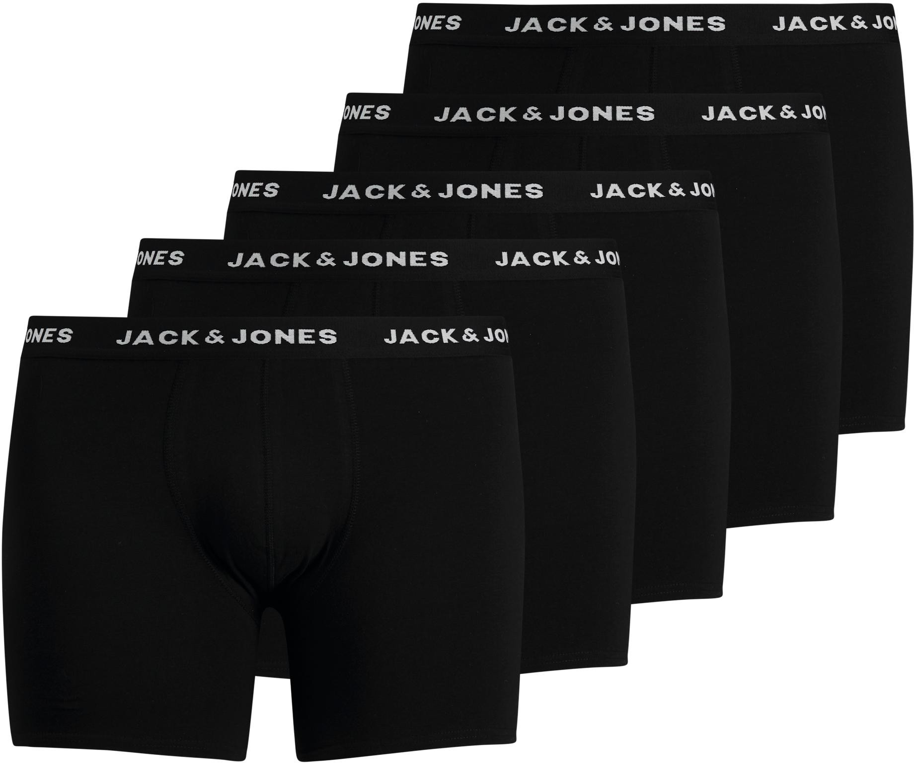 Jack&Jones PLUS 5 PACK - pánské boxerky JACHUEY 12194944 Black 3XL
