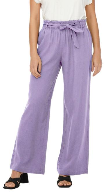 Jacqueline de Yong Dámské kalhoty JDYSAY Loose Fit 15254626 Purple Rose 36